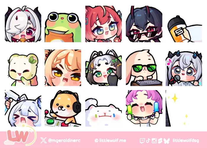 Little Wolf Studio Animated Emotes Commission