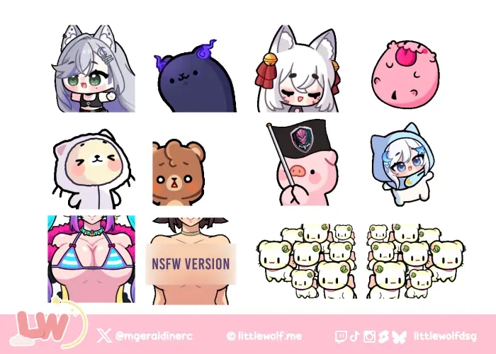 Little Wolf Studio YCH Animated Emotes Commission