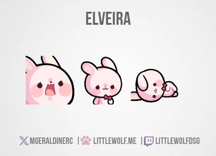 Custom Animated Emotes Commission for Vtuber Elveira