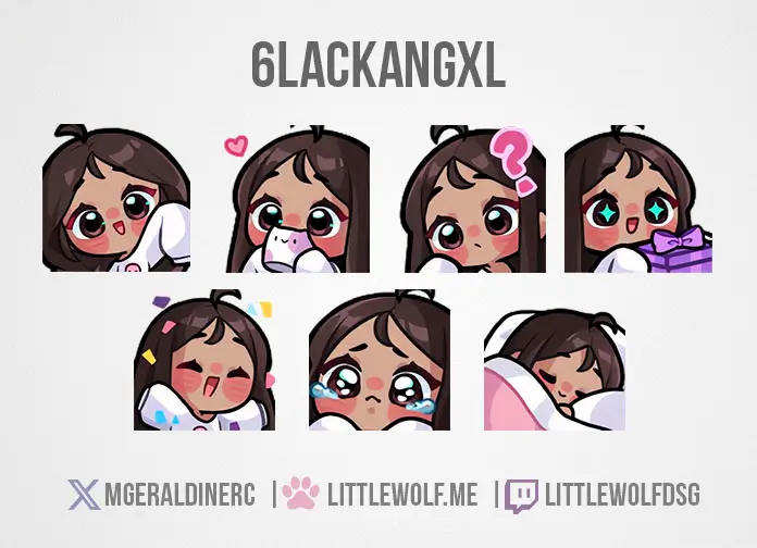 Custom Emotes Commission for Streamer 6lackangxl