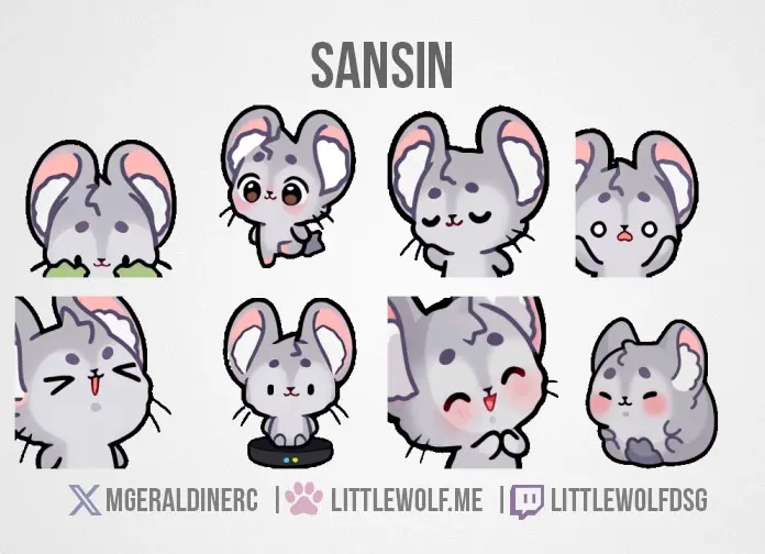 Custom Animated Emotes Commission for Vtuber Sansin