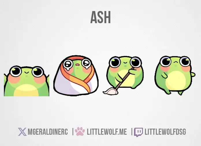 Custom Animated Emotes Commission for Vtuber Ash