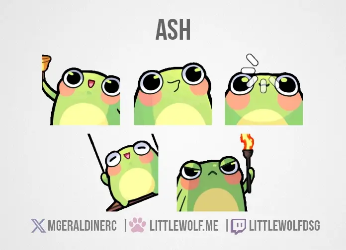 Custom Animated Emotes Commission for Vtuber Ash