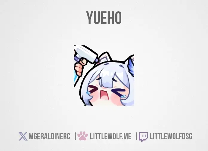 Custom Animated Emotes Commission for Vtuber Yueho