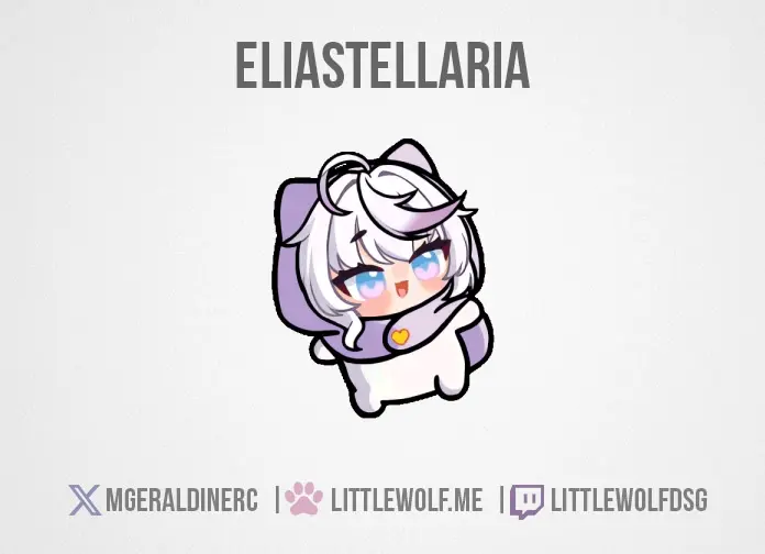 Custom Animated Emotes Commission for Vtuber Eliastellaria