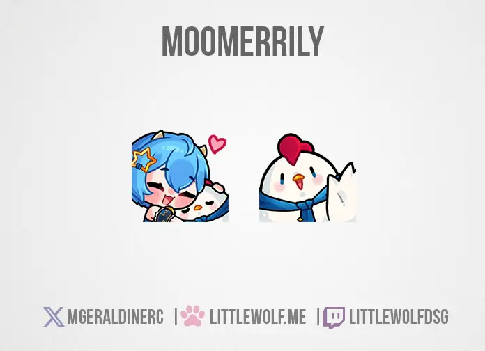 Custom Emotes Commission for Vtuber Moomerrily