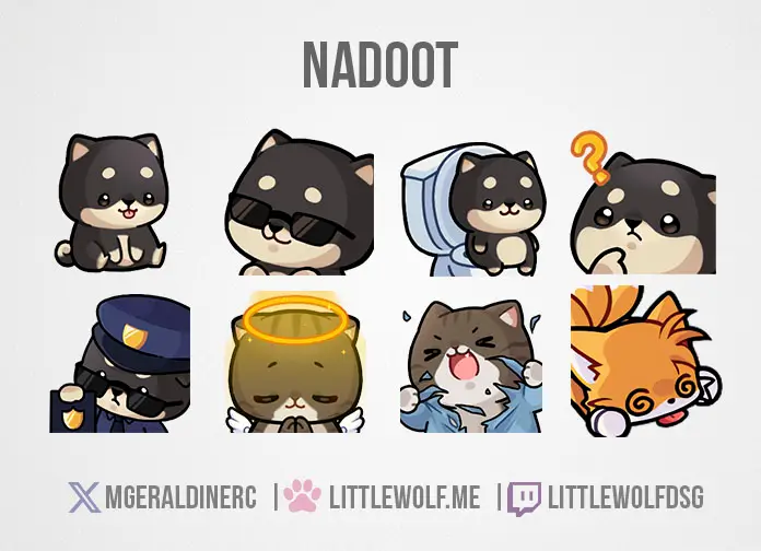 Custom Emotes Commission for Streamer Nadoot